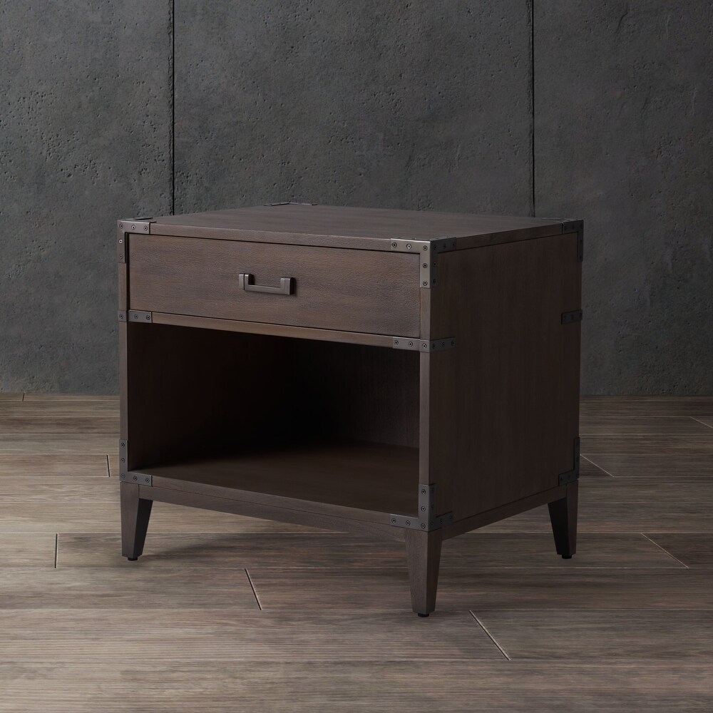 SAFAVIEH Couture Nisha 1 Drawer 1 Shelf Wood Nightstand