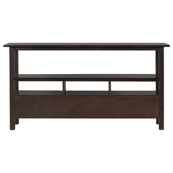 Rustic Solid Console Table with Three Drawers