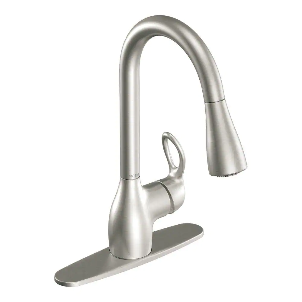 Moen Kleo Single-Handle Pull-Down Sprayer Kitchen Faucet With Reflex And Power Clean In Spot Resist Stainless