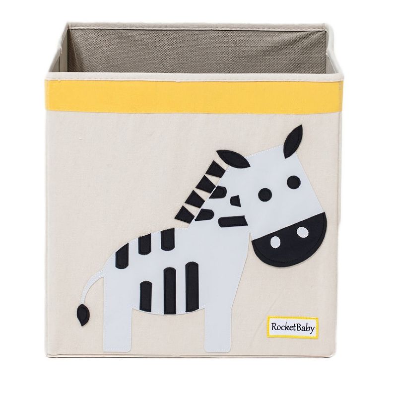 Square Cotton Canvas Storage Basket Africa the Zebra