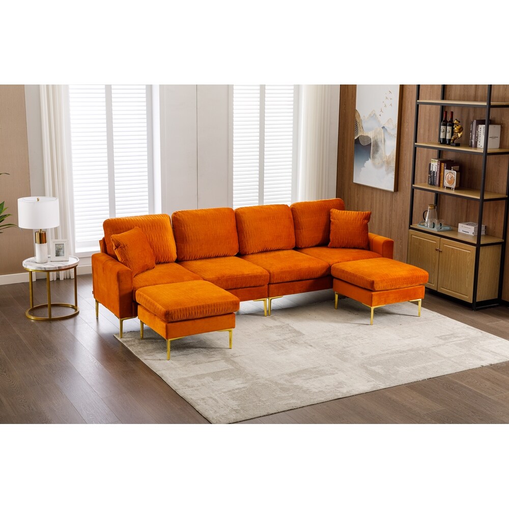 Modular Sectional sofa U Shaped Accent Sofa with Ottoman