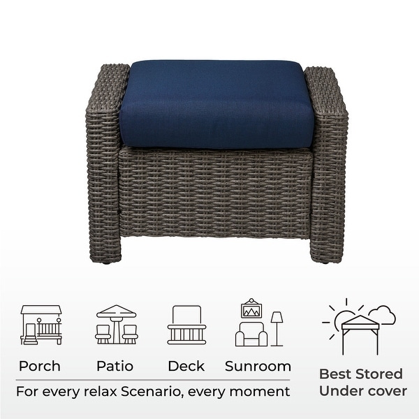 Murphy Outdoor Wicker Patio Furniture Swivel Glider Chair