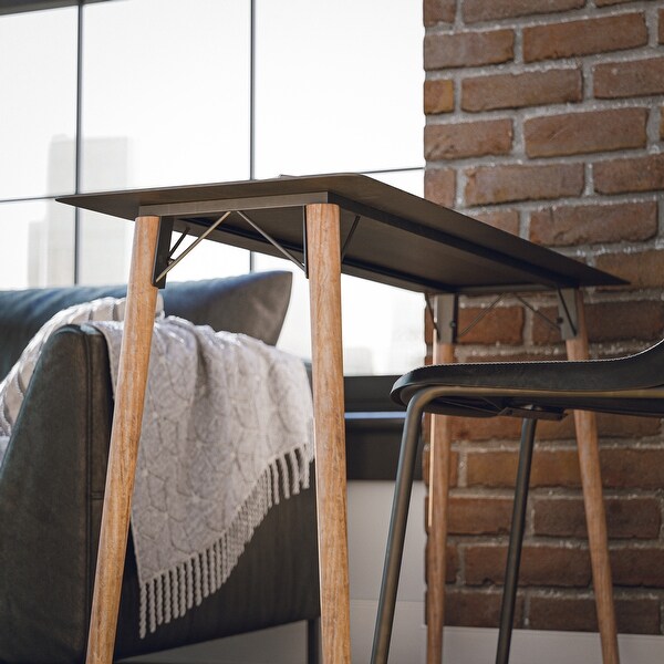 Langdon Rust and Distressed Wood Console Table - 47