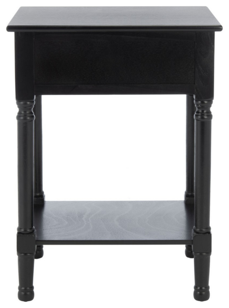 Arich One Drawer Accent Table Black   Traditional   Side Tables And End Tables   by AED Luxury Home Decor  Houzz