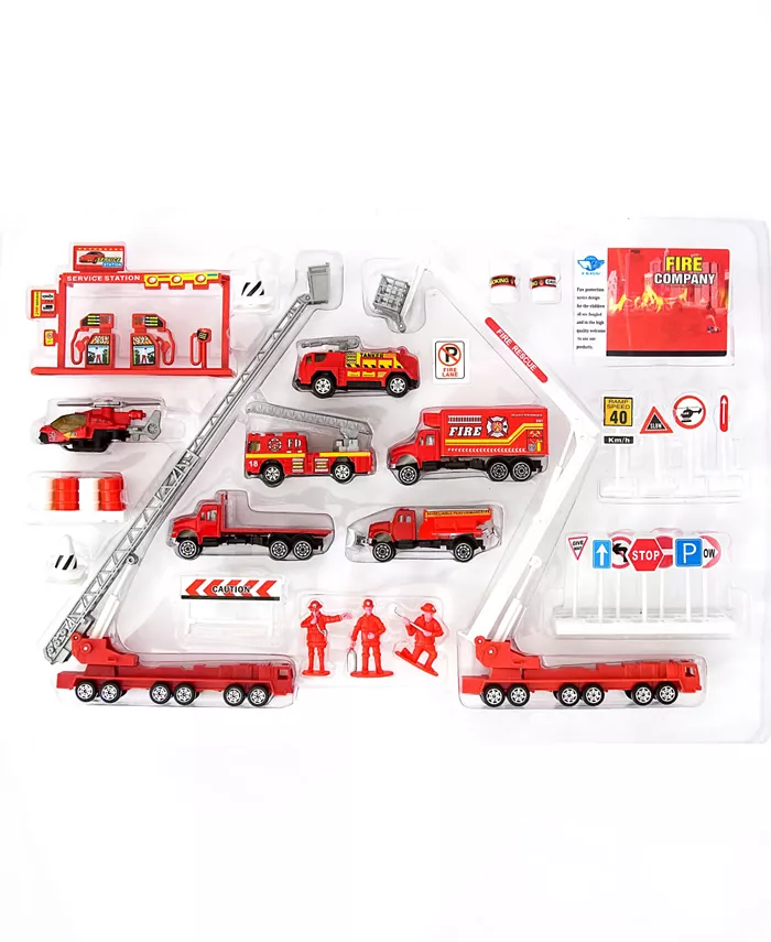 Big Daddy Mini Fire Rescue Vehicles  40 Pieces Set