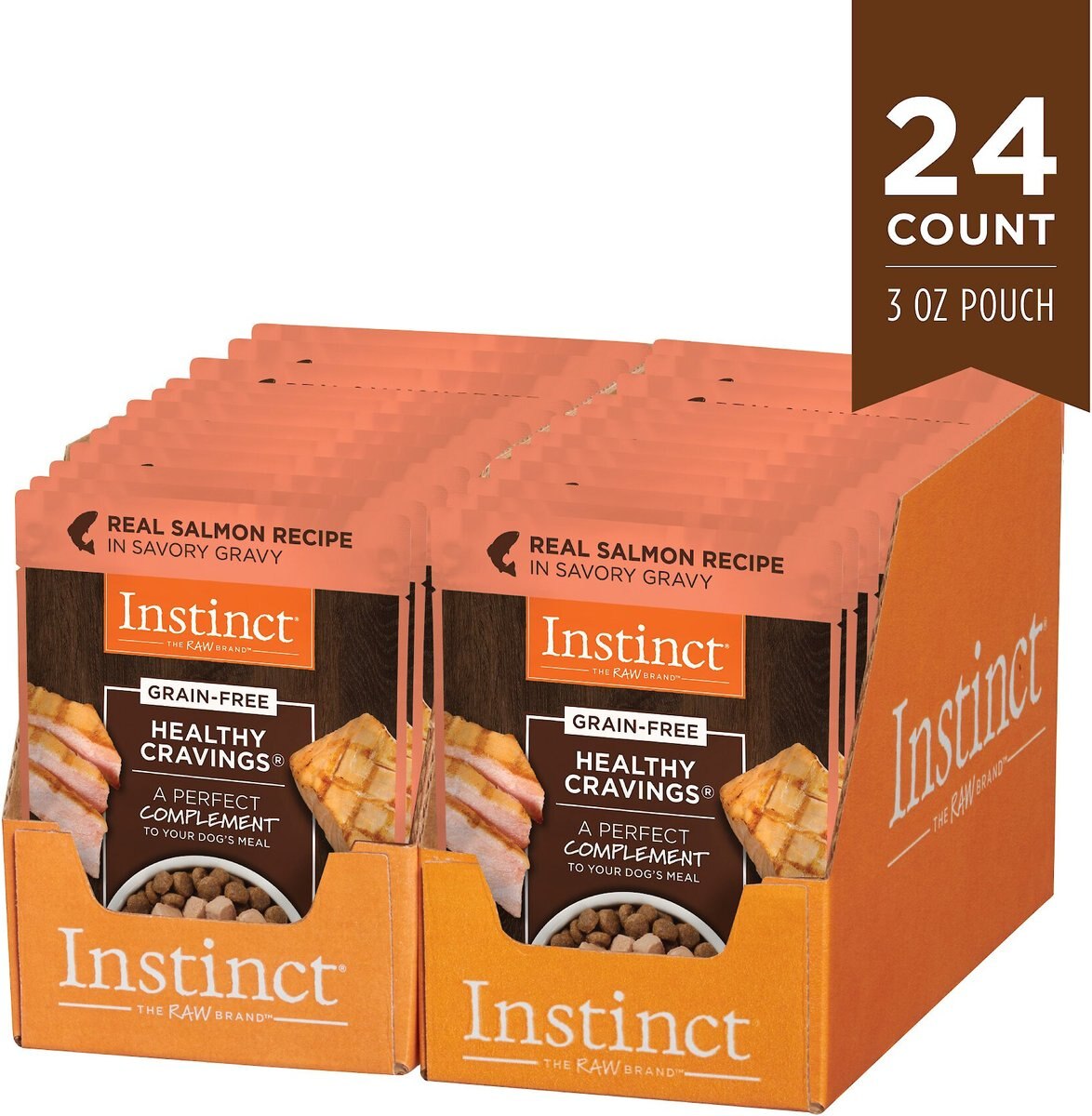 Instinct Healthy Cravings Grain-Free Cuts and Gravy Real Salmon Recipe Wet Dog Food Topper