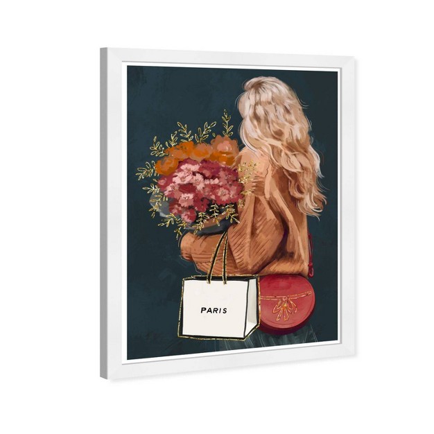 X 21 quot Fashion Floral And Botanical Framed Wall Art Print Red Wynwood Studio