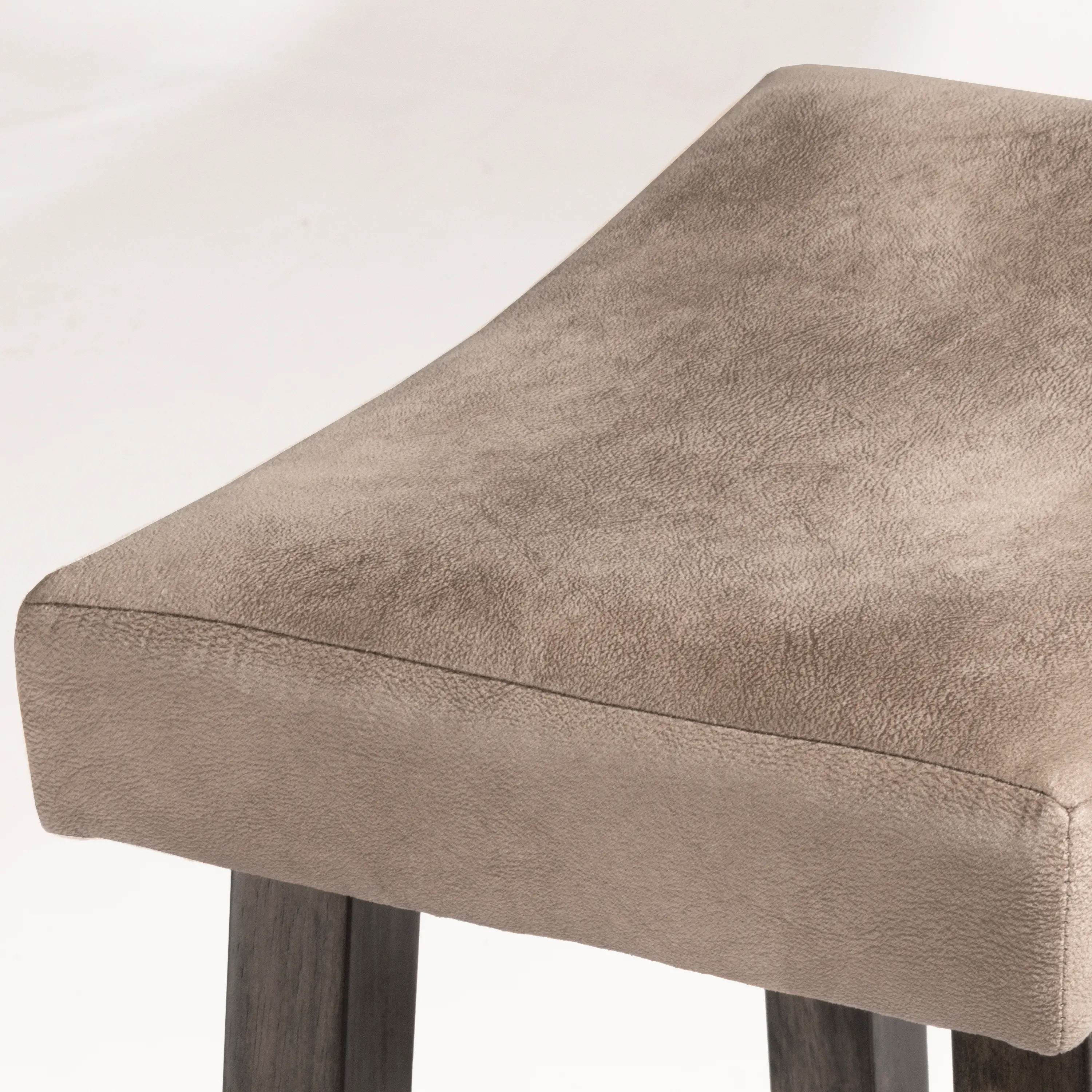 Saddle Gray Upholstered Counter Height Stool