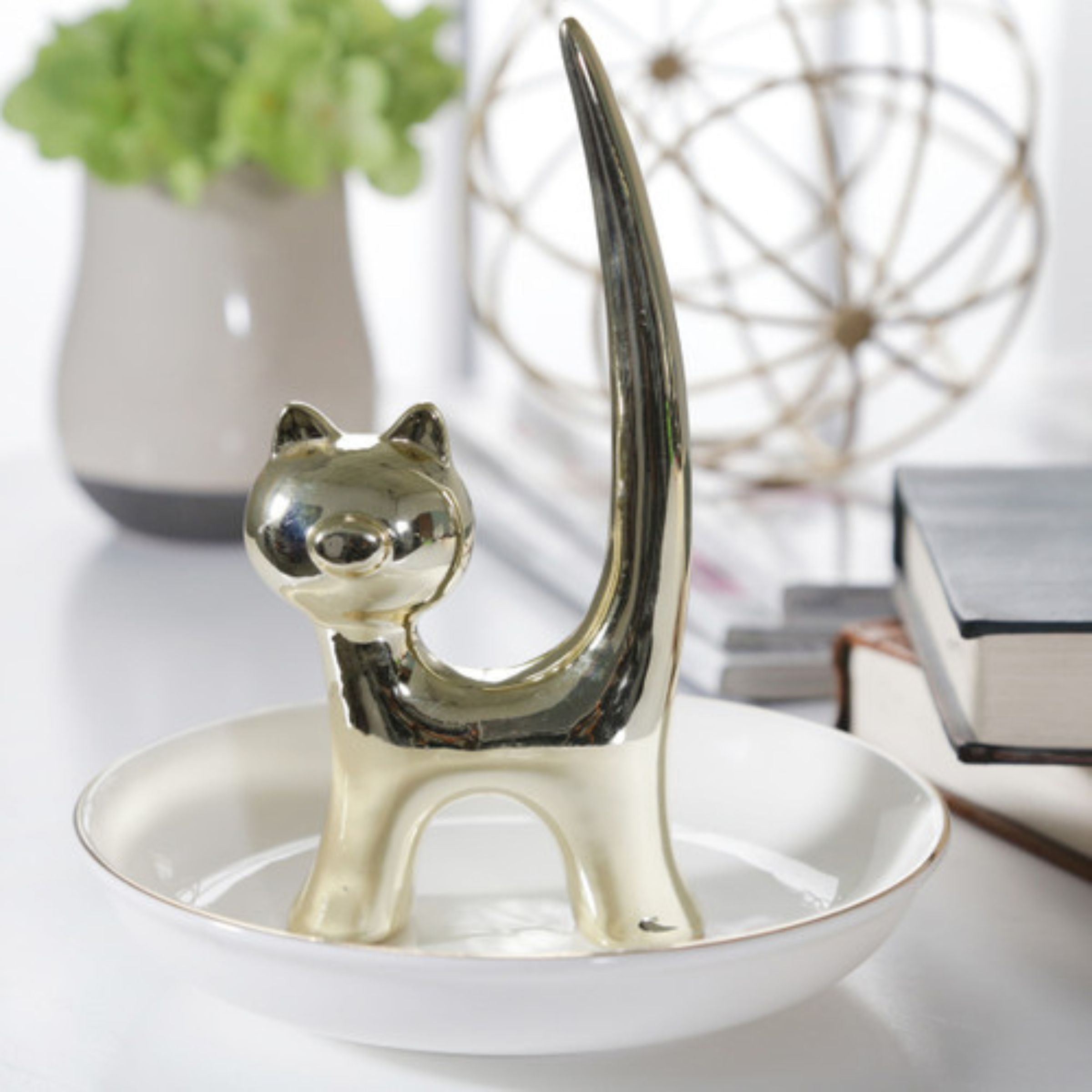 Cat Ring Holder - Ceramic 12747-13