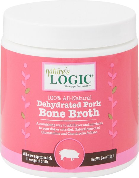 Nature's Logic Dehydrated Pork Bone Broth Dog and Cat Food Topper