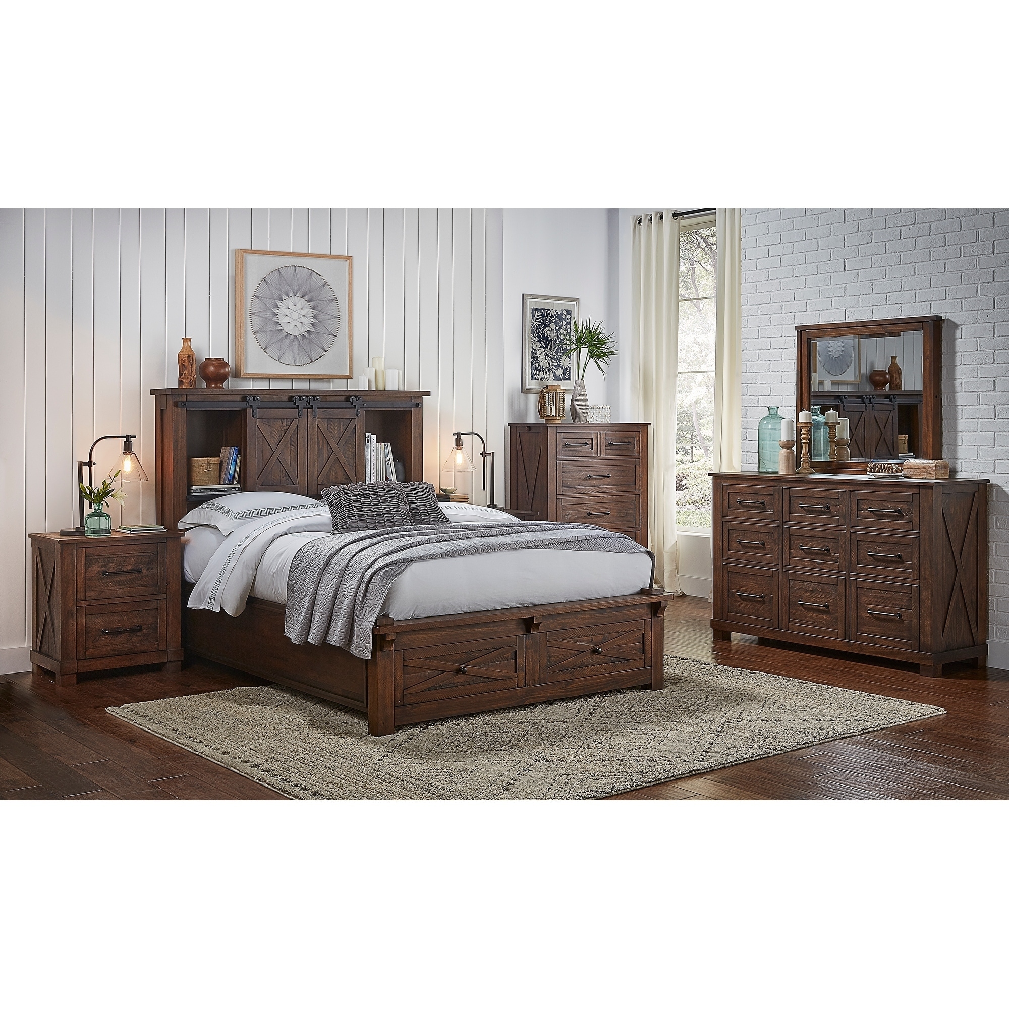 Simply Solid Shelba Solid Wood 4-piece Storage Bedroom Collection - - 29141164