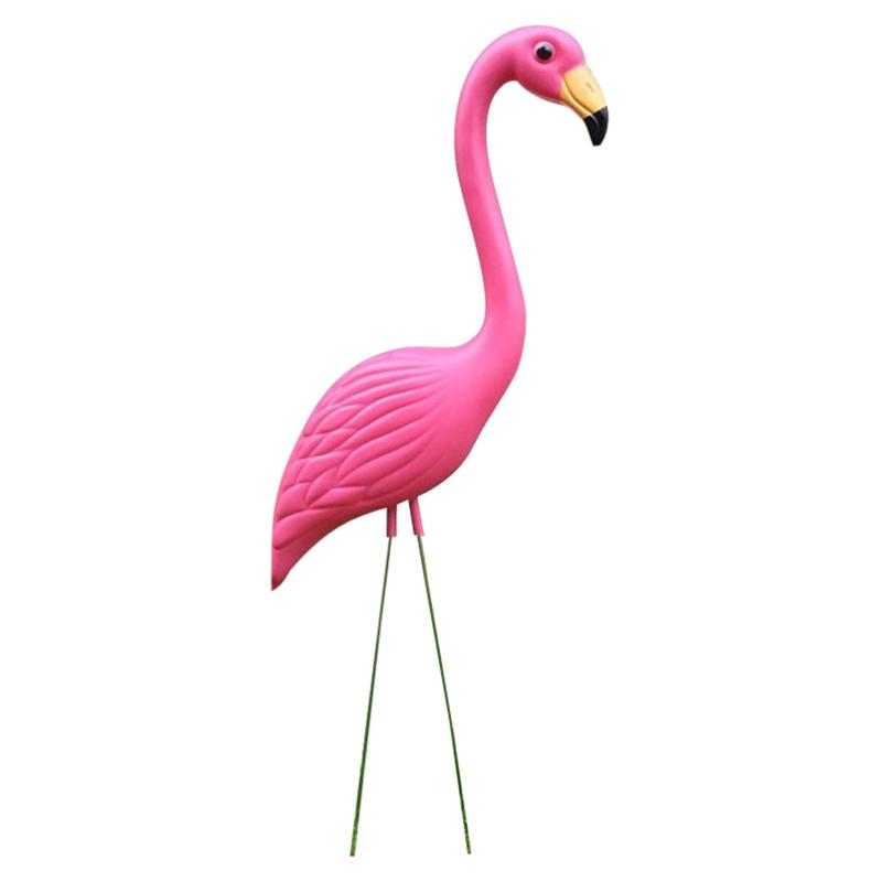 CUTICATE 1PC Pink Flamingo Statues Garden Stakes for Outdoor Lawn Patio Decor Looking Up