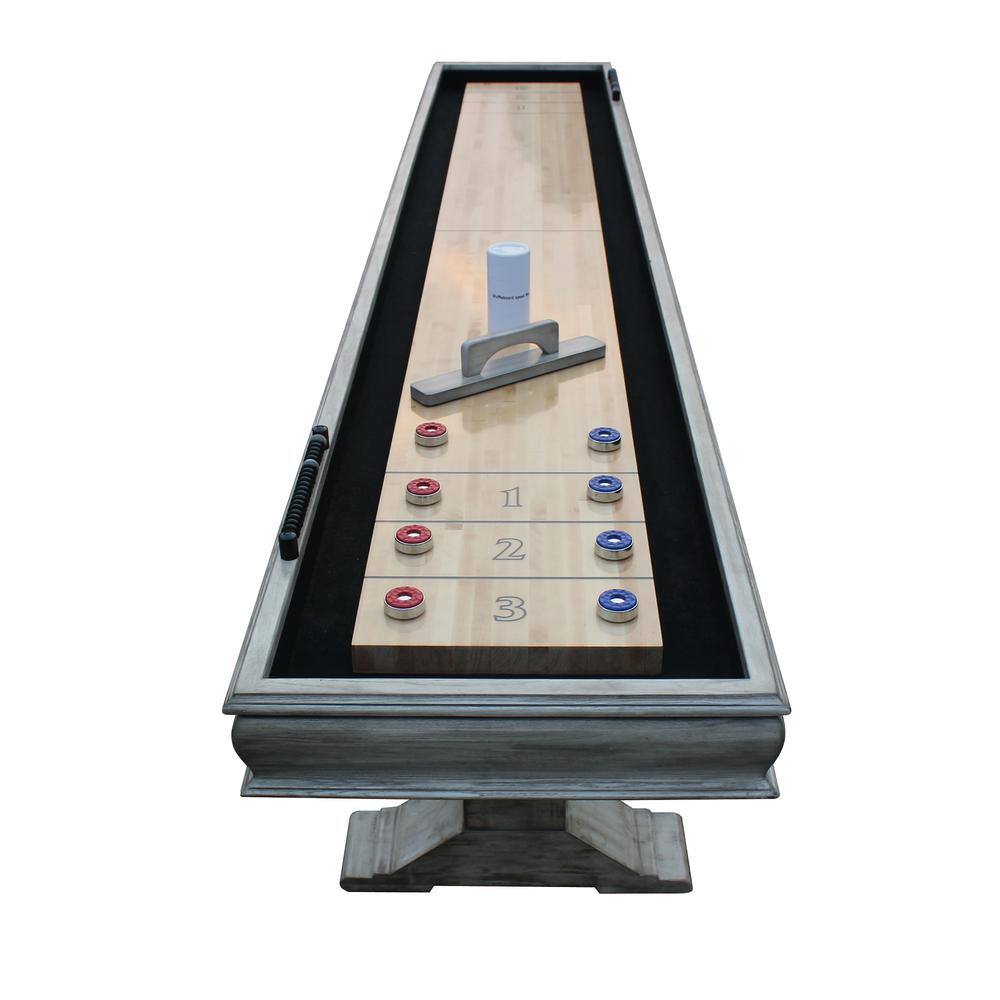 Hathaway Montecito 12 ft. Shuffleboard Table in Driftwood BG5025