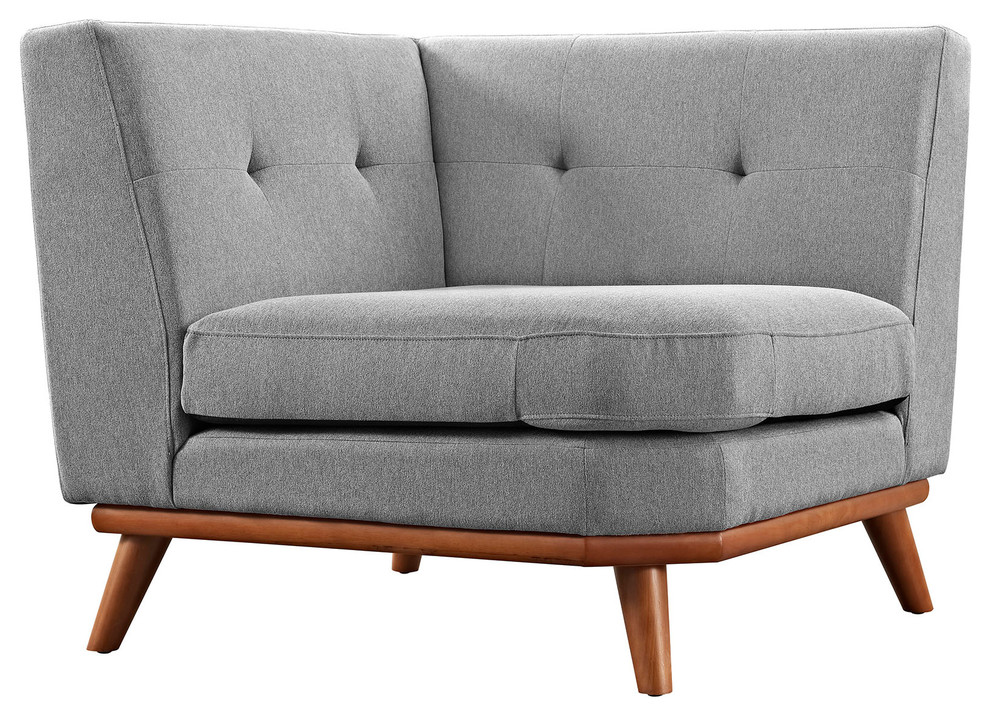 Modern Contemporary Corner Sofa   Gray  Fabric   Contemporary   Sectional Sofas   by House Bound  Houzz