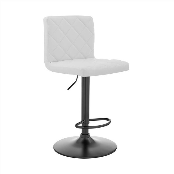 20 Inch Metal and Leatherette Swivel Bar Stool