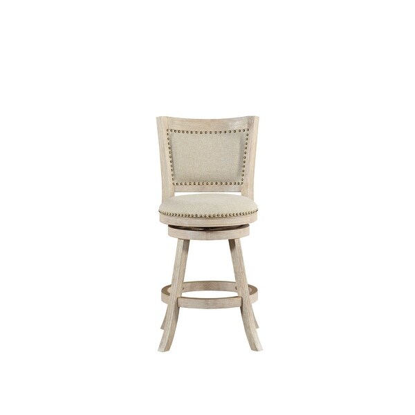 Melrose High Back Swivel Wood Counter Stool