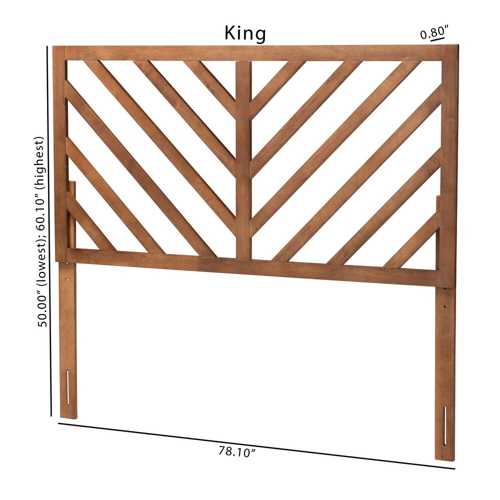 Belisma Modern and Contemporary Ash Walnut Finished Wood Headboard