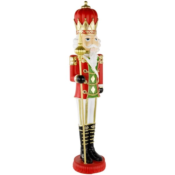 22 Red and Gold Christmas Nutcracker with Scepter