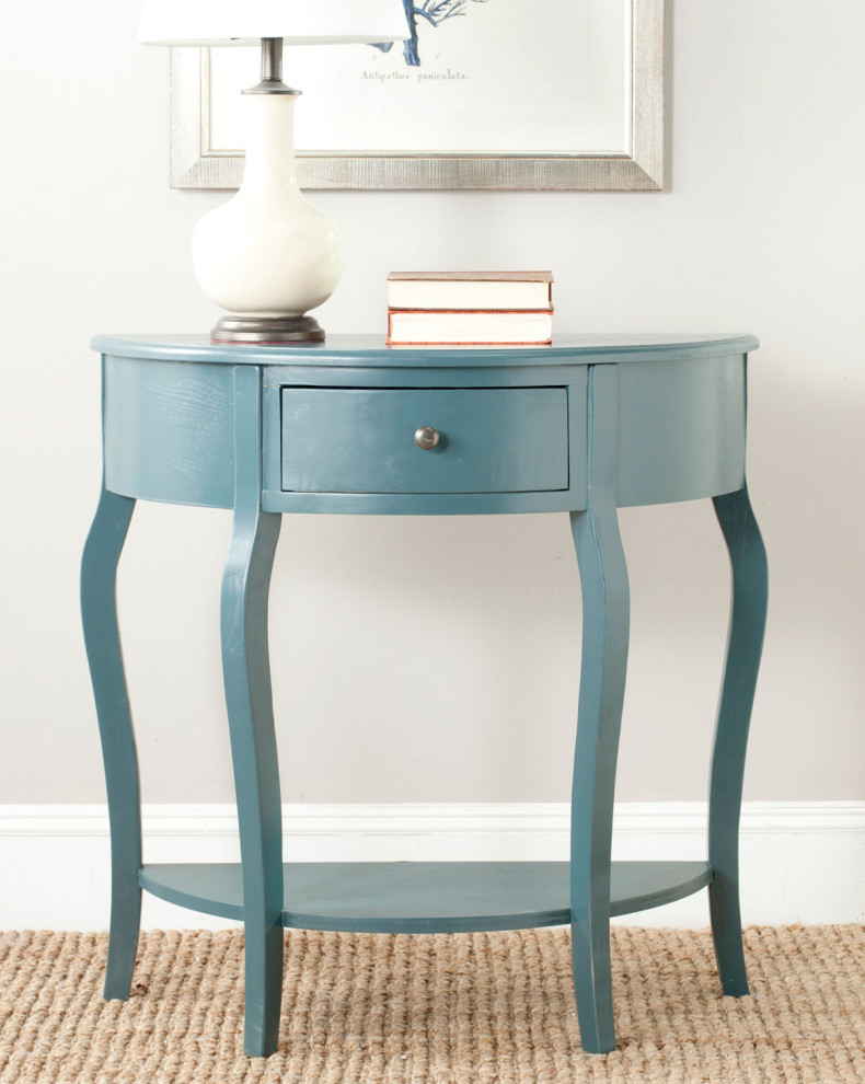 Anna Demilune Small Console Teal   Contemporary   Console Tables   by V.S.D Furniture  Houzz