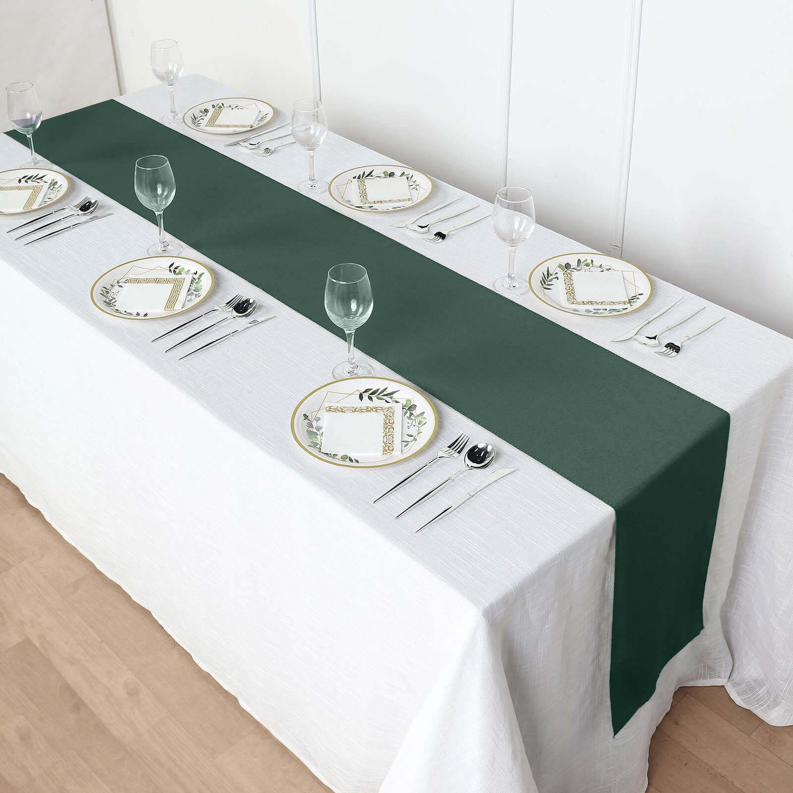 Hunter Emerald Green Polyester Table Runner 12