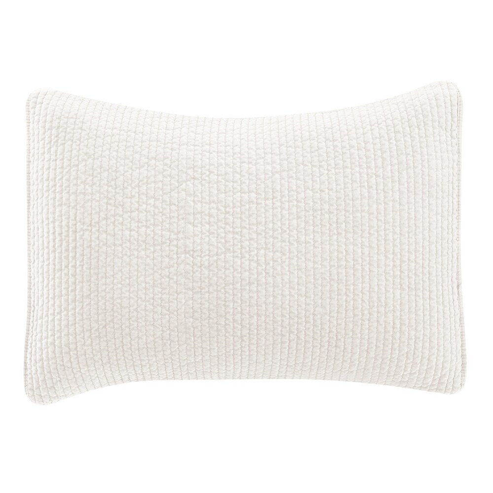 HiEnd Accents Stonewashed Cotton Velvet Quilted Pillow Sham