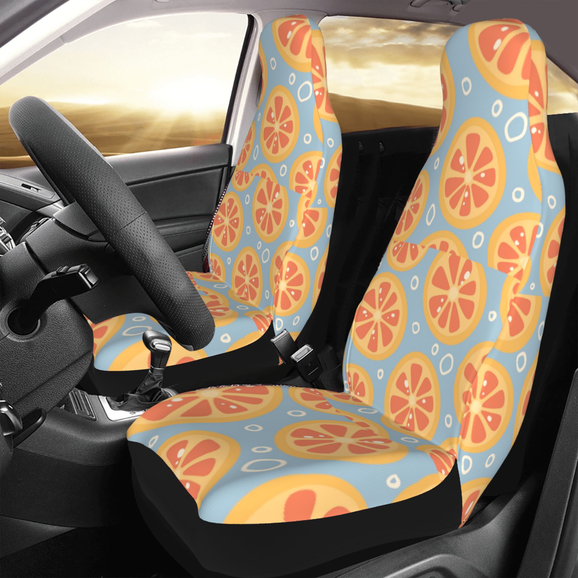 ZICANCN Car Seat Cover Summer Tropical Fruit Car Front Seat Covers Protectors ， Automotive Seat Covers for Cars Trucks Suv