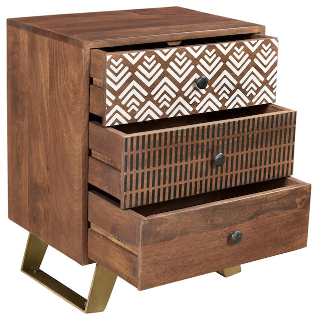 Timbergirl Olga Retro Side Table with Drawers   Midcentury   Side Tables And End Tables   by Timbergirl  Houzz