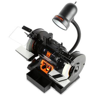 WEN 6 in. 2.5 Amp Variable Speed Bench Grinder with Flexible Work Light BG625V