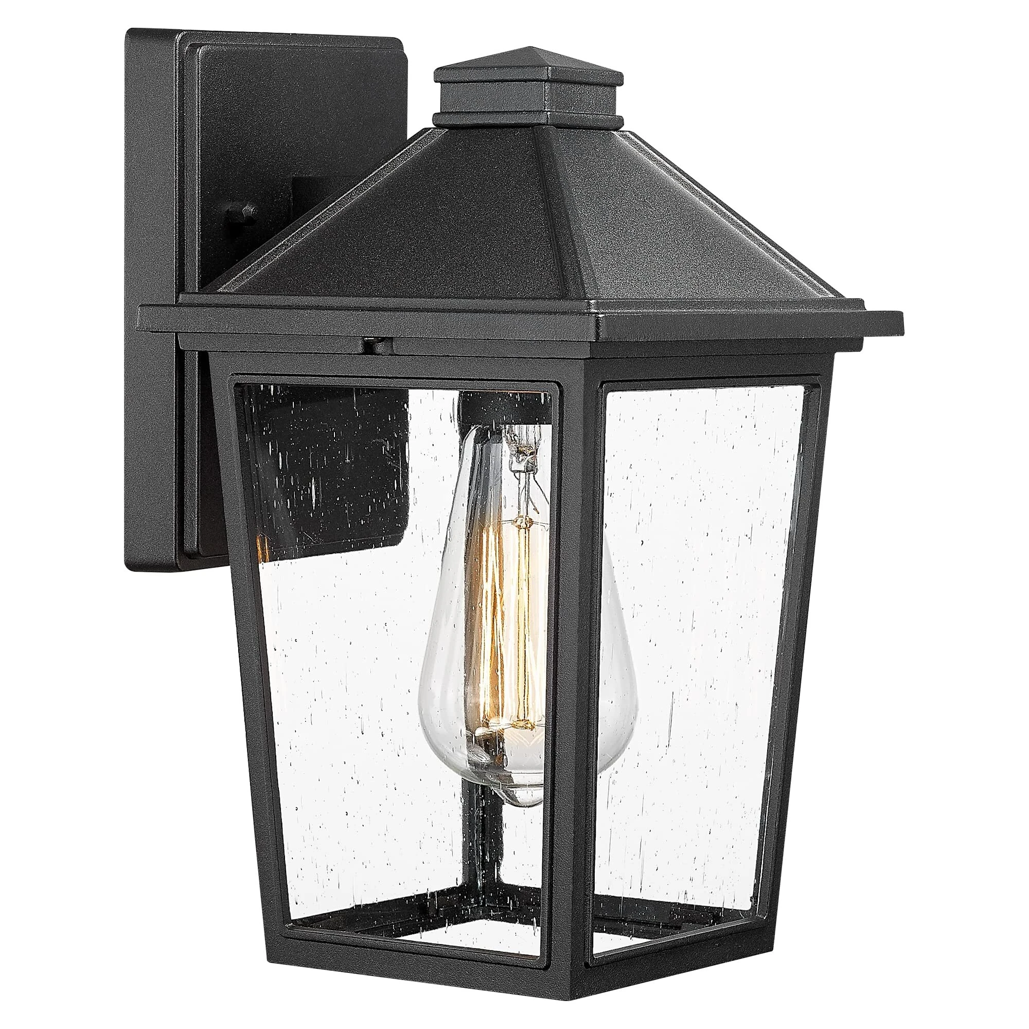 Outdoor Porch Lights with Seeded Glass Shade Shopping - The Best Deals on Outdoor Wall Lanterns | 41382353