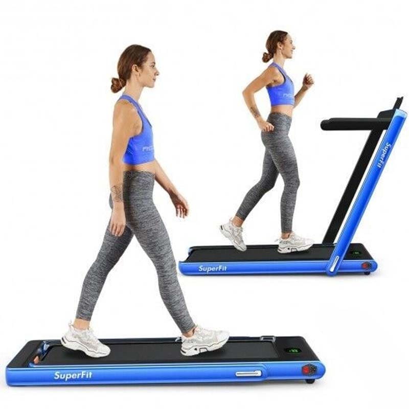 2 in 1 Folding Electric Treadmill for Home Gym, 2.25HP Under Desk Treadmill, Portable Walking Running Machine with Bluetooth Speaker