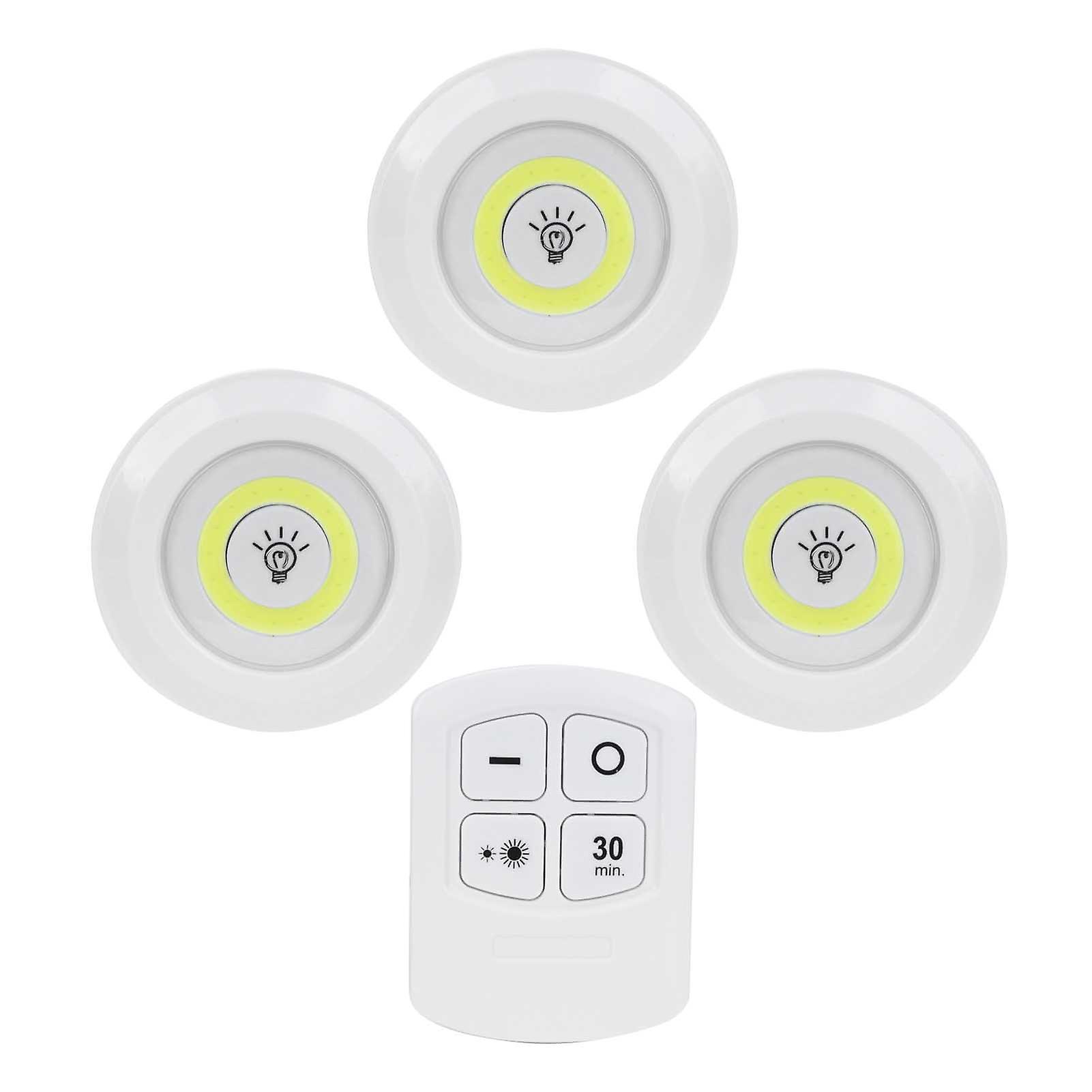 3Pcs COB Night Light Remote Control Timing Dimming Night Lamp Bedroom Wardrobe Bedside Light