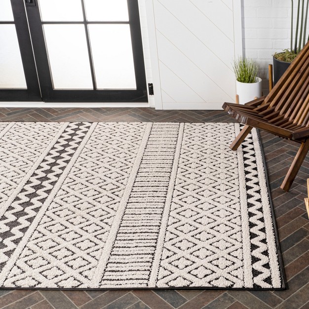 Jonathan Y Ormond High low Modern Trellis Geometric Moroccan Indoor outdoor Area Rug