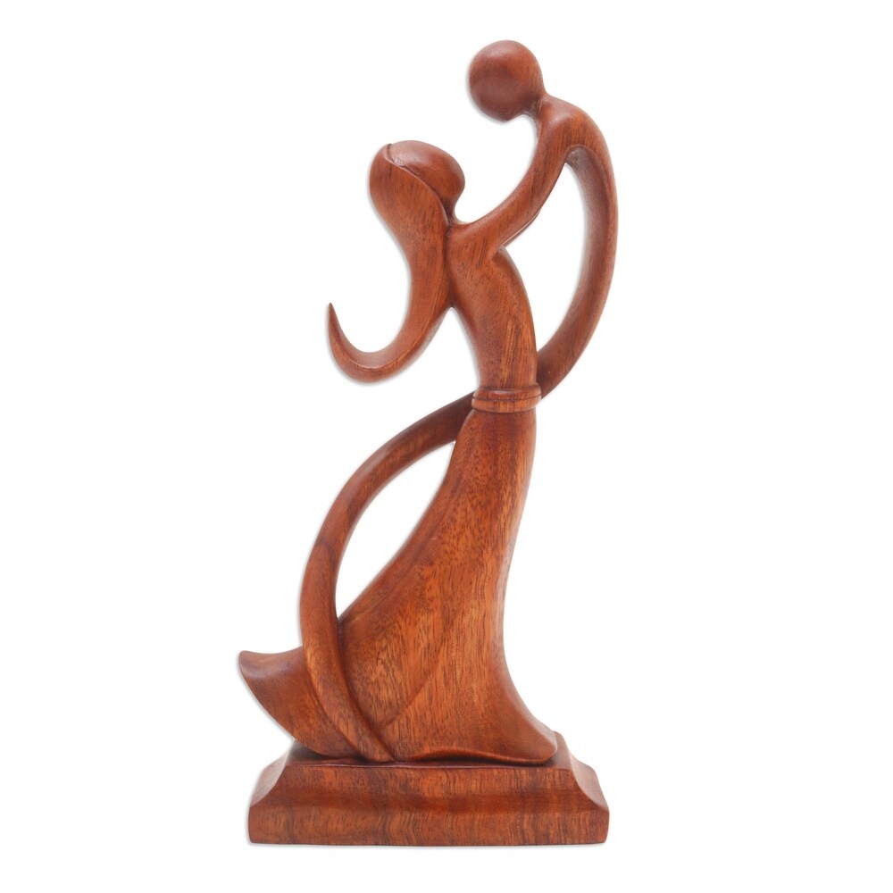 Novica Handmade Dancing With Son Wood Sculpture