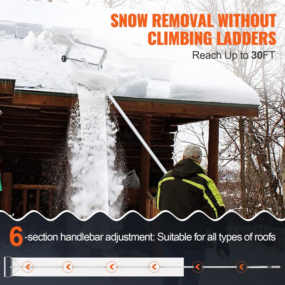 VEVOR Snow Roof Rake for House Roof  Car Snow  Wet Leaves
