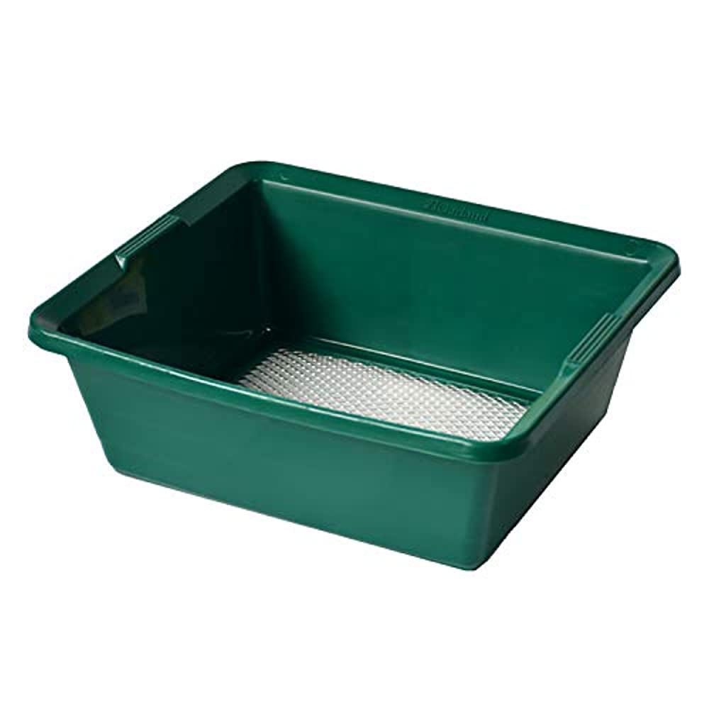 Tierra Garden GP104 2-in-1 Galvanized Woven Wire Garden Sieve, Soil Sifting Pan