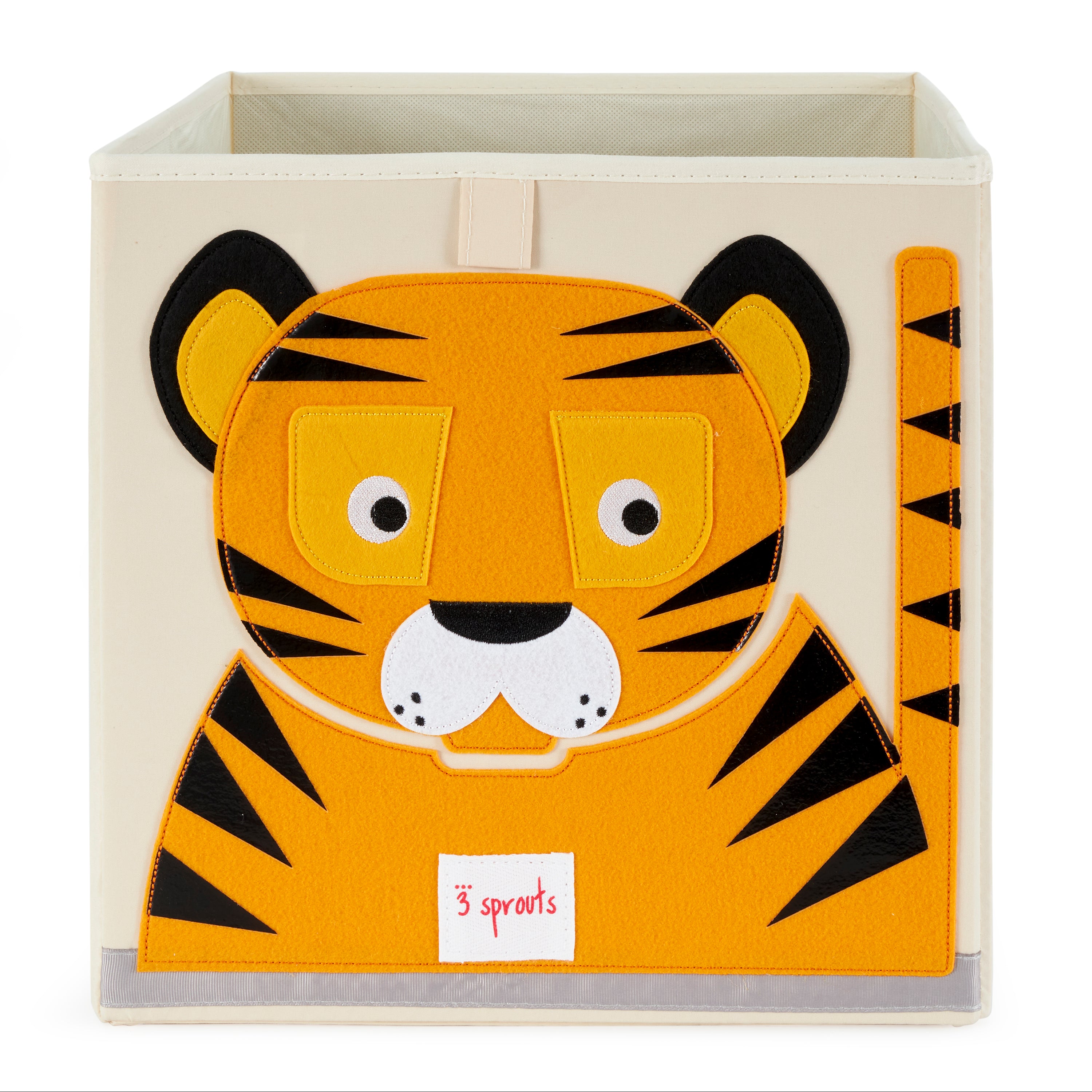 3 Sprouts Kids Foldable Fabric Penguin and Tiger Storage Cube Soft Toy Bins