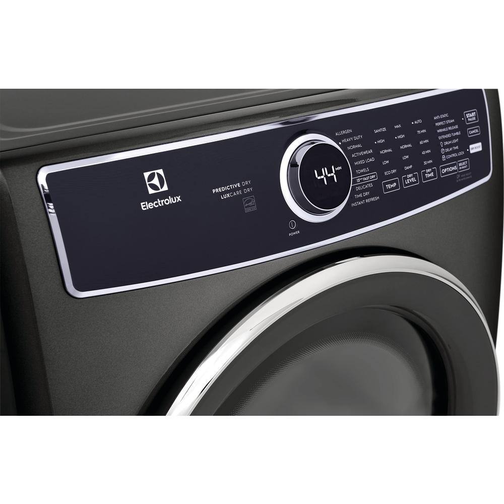 Electrolux 8.0 Cu. Ft Front Load Perfect Steam Electric Dryer with LuxCare Dry and Instant Refresh in Titanium ELFE7537AT