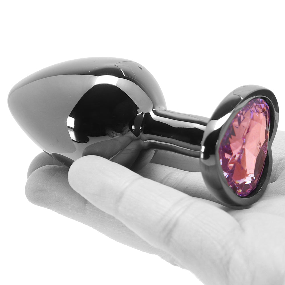 Ouch! Purple Heart Gem Plug in Medium