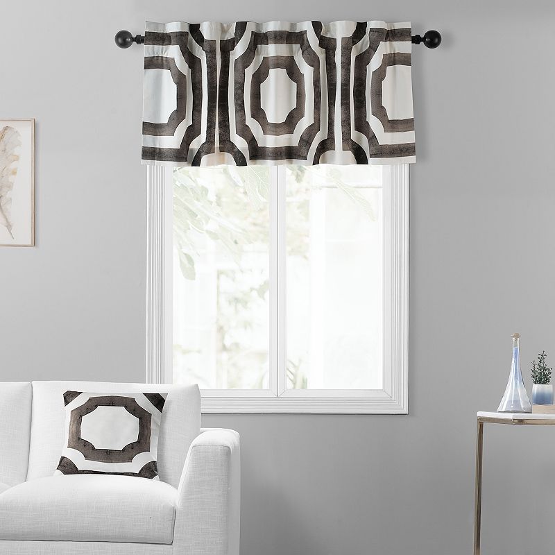 EFF Mecca Printed Cotton Window Valance， 50 X 19