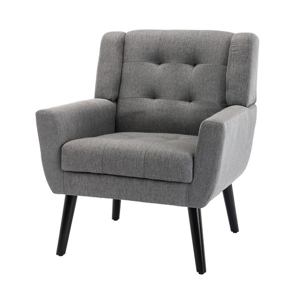 Modern Soft Linen Material Ergonomics Accent Chair Living Room Chair