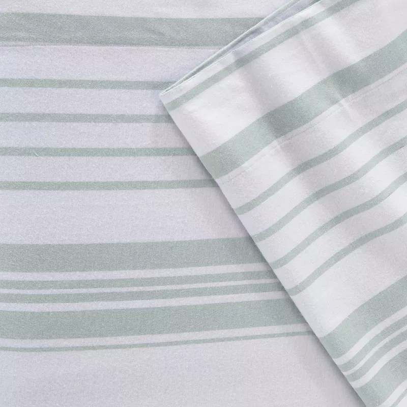 Madelinen Turkish Cotton Stripe Flannel Luxurious Sheet Set