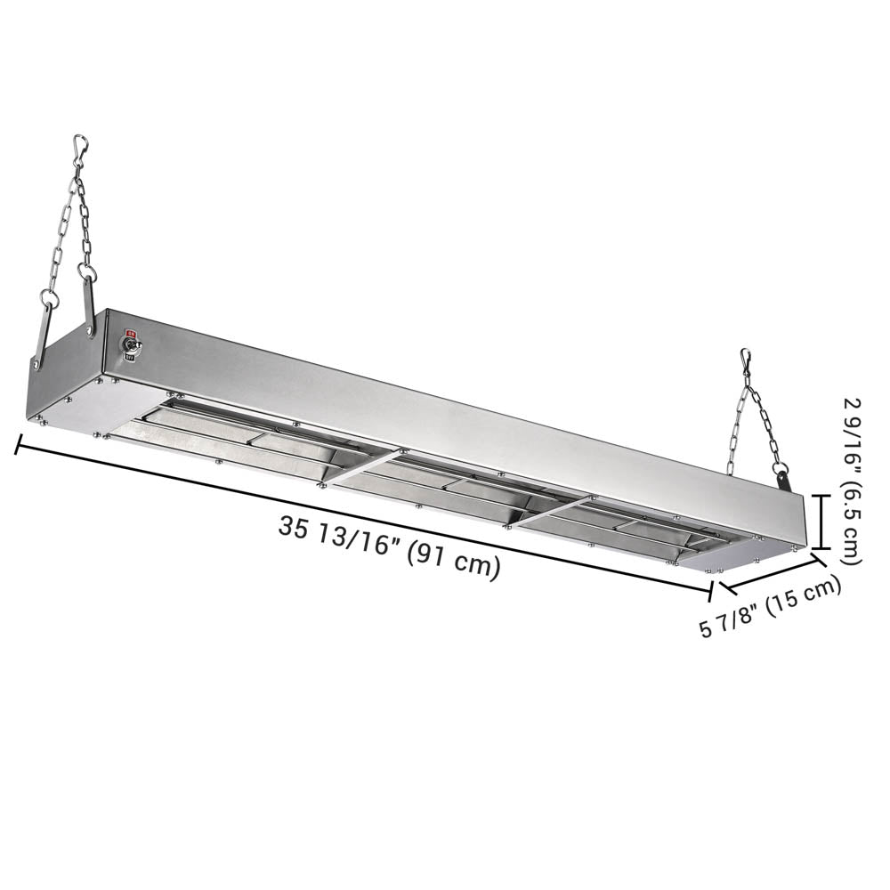 Yescom Food Warmer Overhead Heater 36 in. 1000W