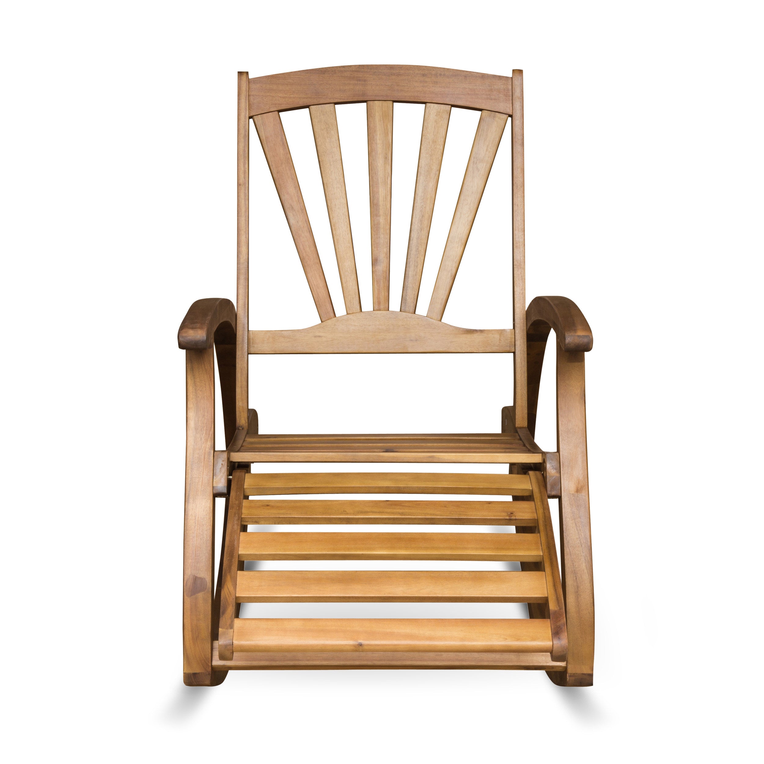 Kelsey Outdoor Acacia Wood Rocking Chair with Footrest