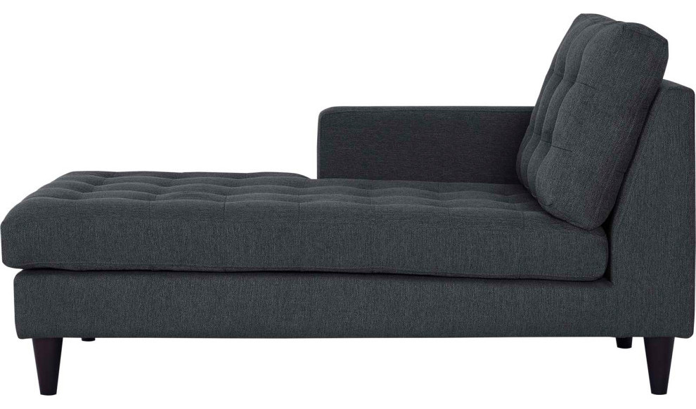 Melanie Gray Left  Arm Upholstered Fabric Chaise   Midcentury   Indoor Chaise Lounge Chairs   by V.S.D Furniture  Houzz