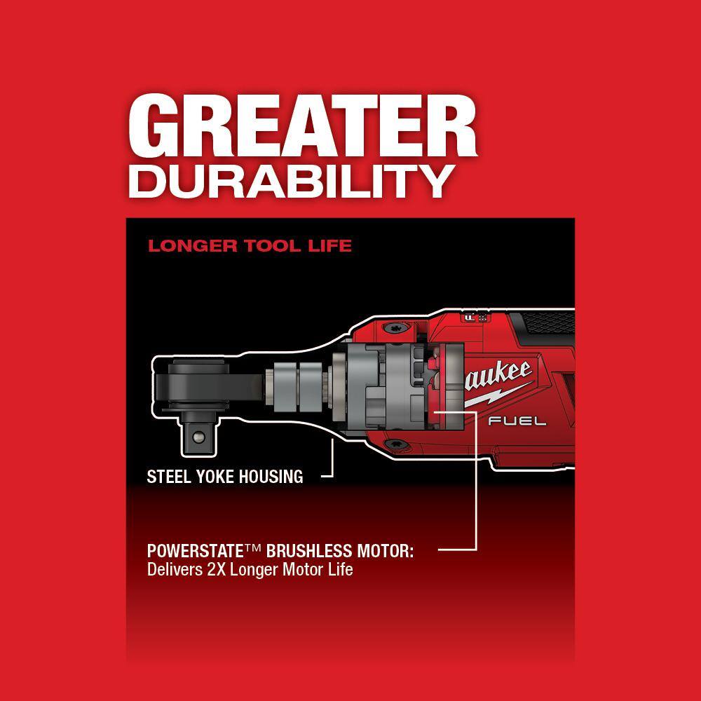 MW M12 FUEL 12V Lithium-Ion Cordless High Speed 38 in. Ratchet and 14 in. Hex Screwdriver Kit (2-Tool) 2567-20-2401-22