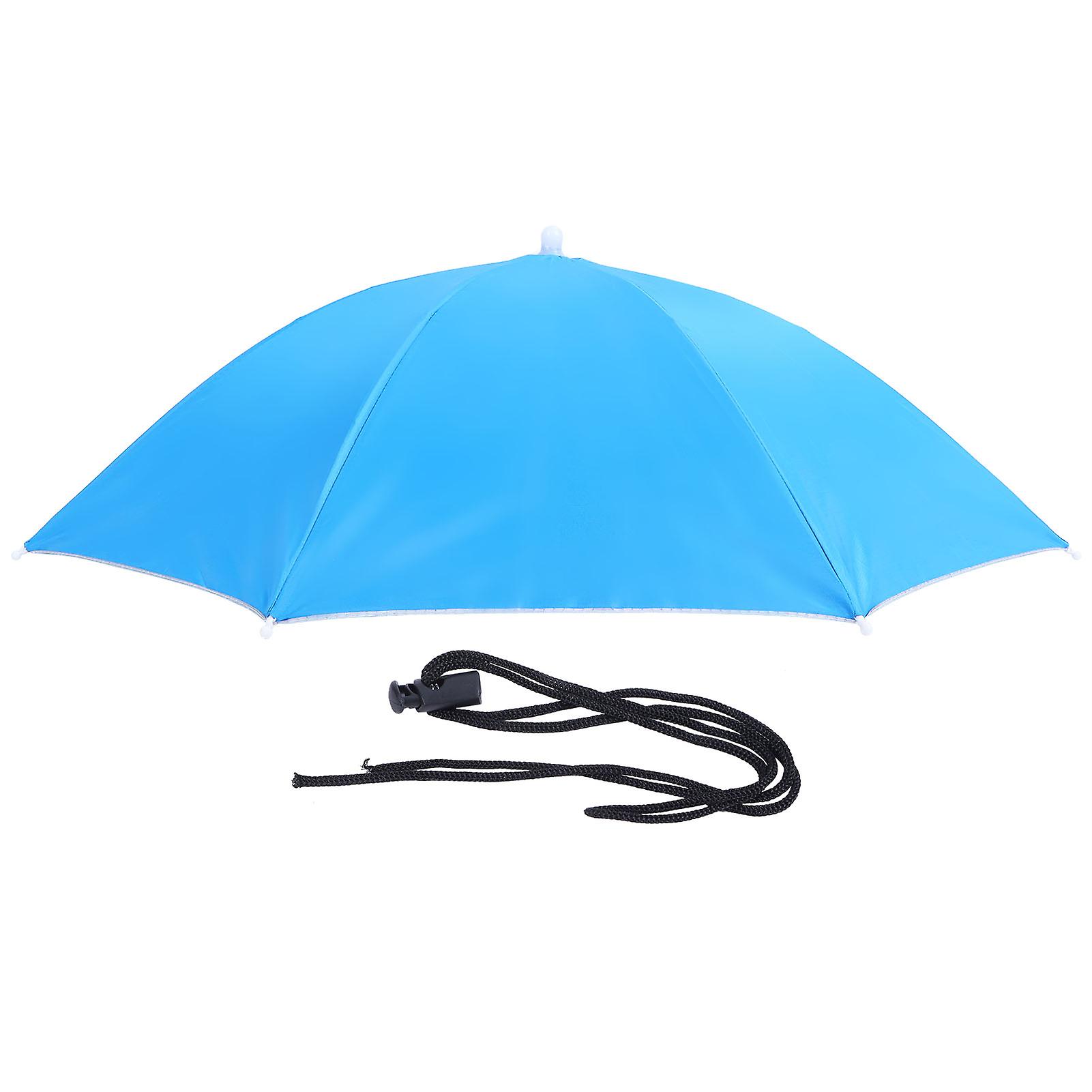 Adult Umbrella Hat Waterproof Foldable Sun Hat Headwear For Outdoor Fishing Hikinglight Blue