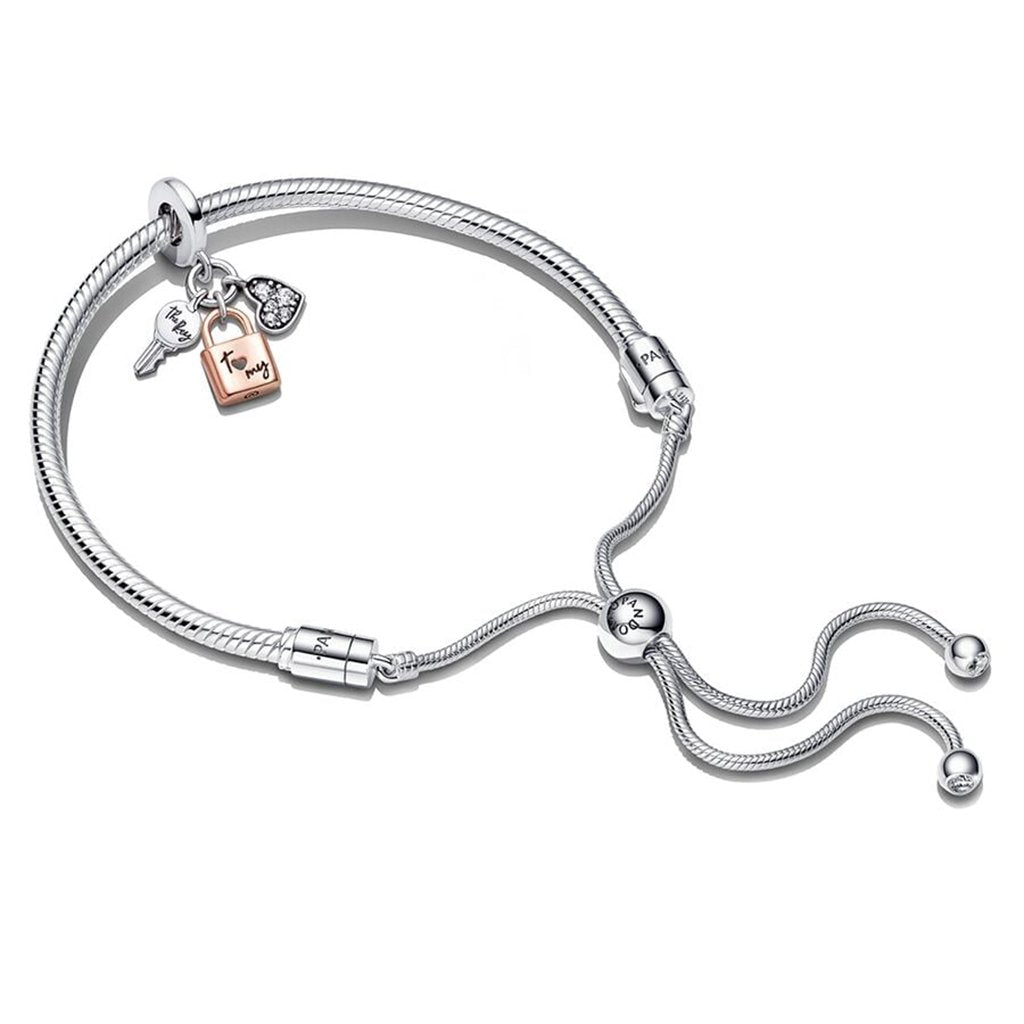 PANDORA  Padlock & Heart Bracelet Gift Set - Two-tone