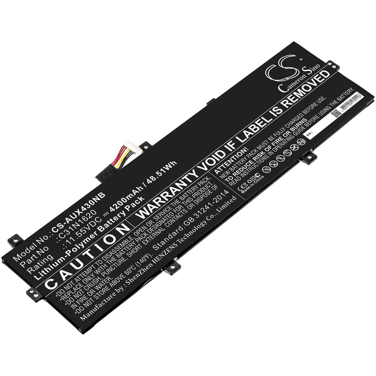 Asus BX430 BX430UA BX430UQ P5340FF PRO P5340 PRO P Replacement Battery BatteryClerkcom Laptop and Notebook