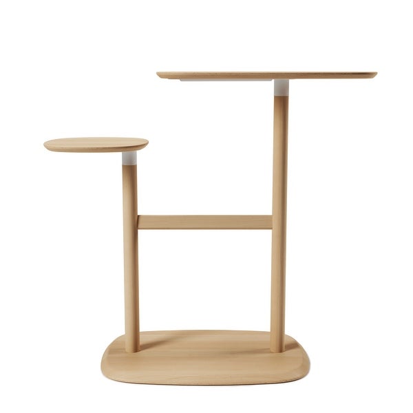 Umbra Swivo Side Table， Natural Wood