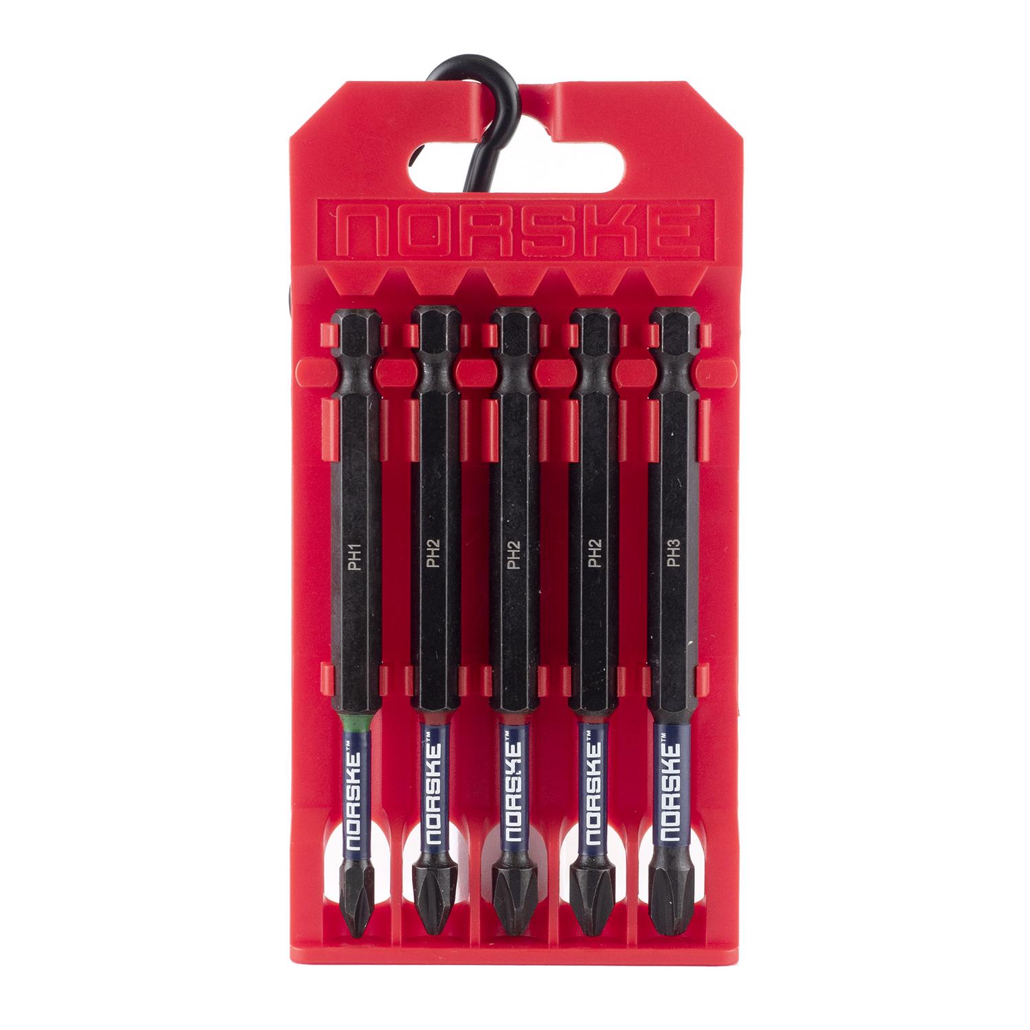 Norske Hex Assorted X 3-1/2 in. L Bit Clip S2 Tool Steel 5 pk